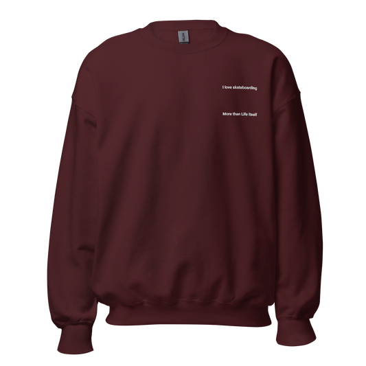 I love skateboarding crewneck sweatshirt